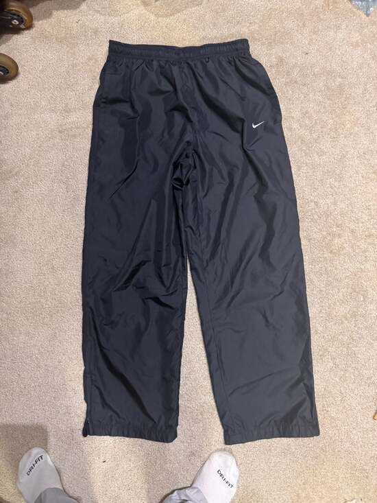 Nike Other - Vintage Nike Baggy Black Nylon Track Pants Swoosh Logo Small